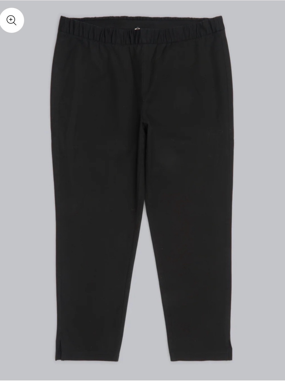 Eileen Fisher Organic Cotton Stretch Twill Pant Black size Extra Large